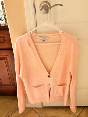 Michael Stars Opaline Pocket Cardigan Pink Size Small